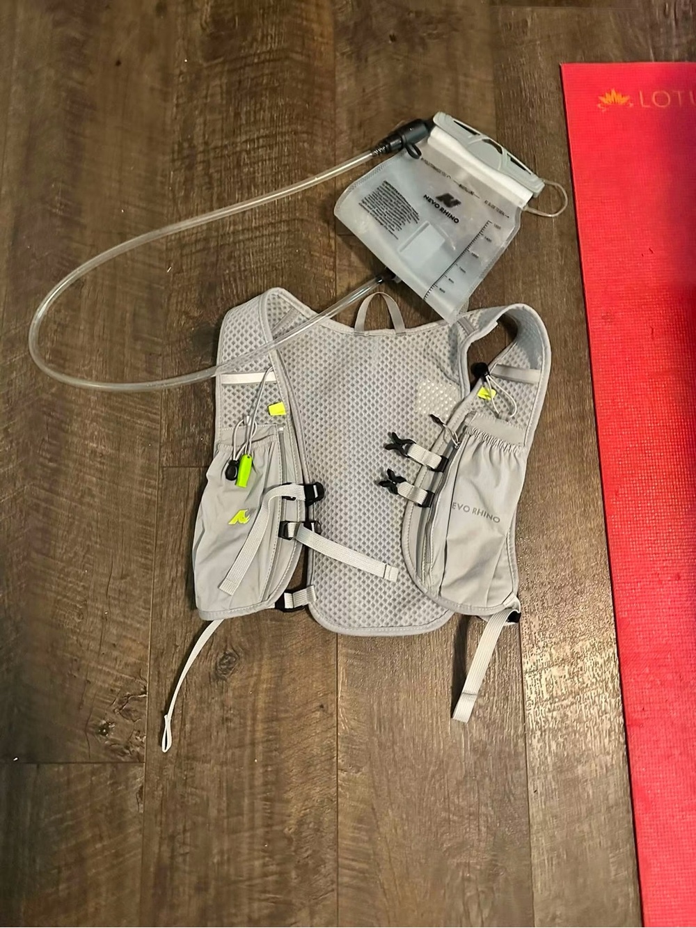 Women’s Hydration Vest Pack - Light Gray with Yellow Accents
